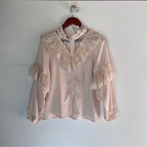SURWENYUE WOMEN’S BLOUSE WITH LACE DETAILS